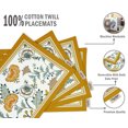 thumbnail image 4 of Vargottam Napperons - Napperon pour Table à Manger, Ensemble de 4 - Serviette en Coton Imprimée et Réversible - Napperons d'Intérieur pour Table de Salle à Manger à la Maison et en Cuisine - Floral Asiatique (Jaune Moutarde), 4 of 5