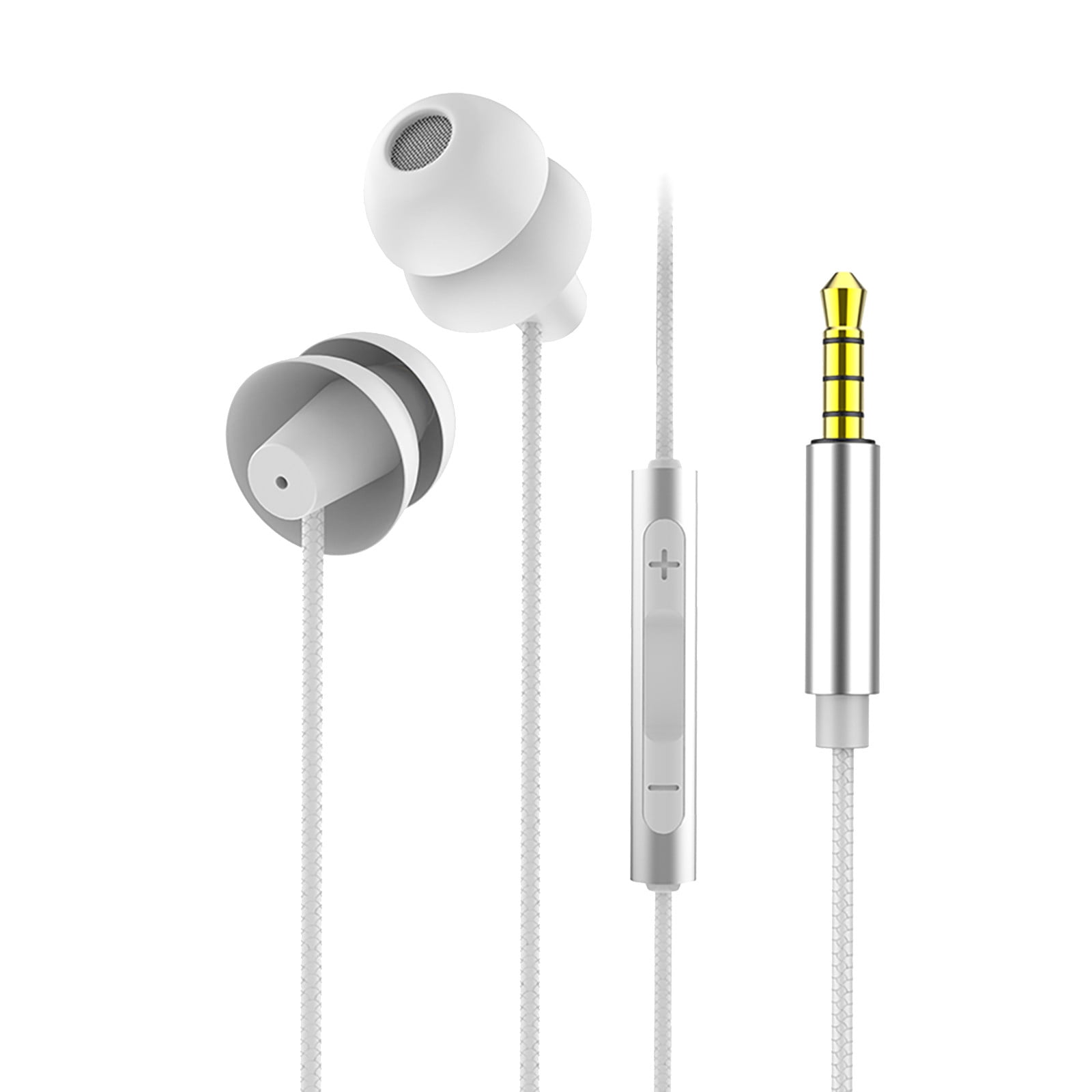 Silicon Sleeping Headphones Earplugs Earbuds with Mic for Cellphones ,Tablets