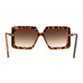 thumbnail image 2 of Womens Oversized Rectangle Butterfly Fashion Designer Sunglasses Tortoise Brown, 2 of 4