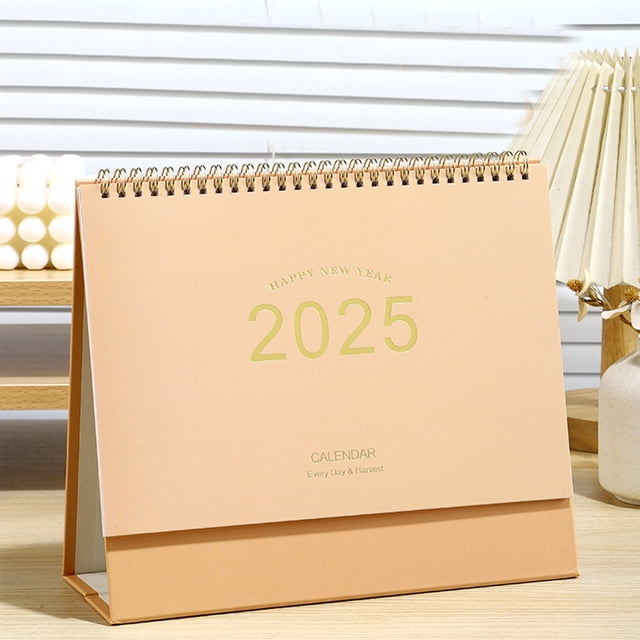 Meitianfacai 2025 Mini Desk Calendar Mini Standing Calendar 2025 Flip Calendar For Desk 2025 Standing Flip Desktop Calendar Desk Calendar Planner Office Calendar For Home, Khaki
