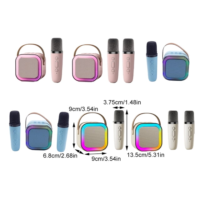 maskred Voice Box With Bluetooth Technology And Fashion Colored Lights Fashion Colored Lights Trend pink Single