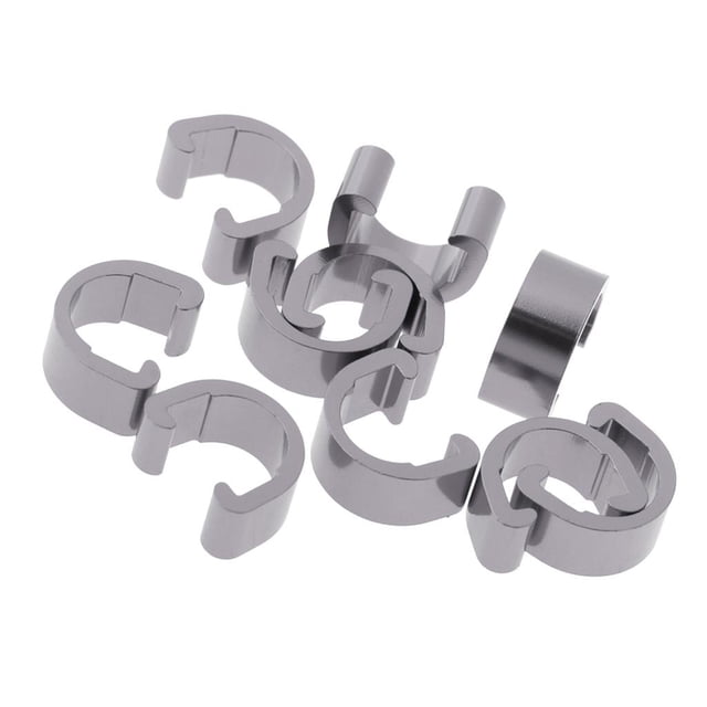 10 Count Cable Housing Hose Brake Line Organizer - Titanium, as described