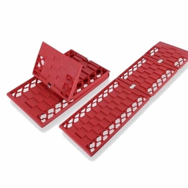 Jeremywell Tapis de Traction Auto Pliable Tout Temps Aide à l'Évasion de Voiture Outil de Traction Tout-Terrain pour Neige Glace Boue et Sable (Lot de 2)