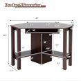 thumbnail image 4 of Costway Wooden Corner Gaming Computer Desk Workstation Laptop Table Office W/ Drawer, 4 of 10