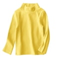 thumbnail image 1 of Offres de Chandails à Capuchon pour Bébé Chandails pour Tout-Petits Garçons Filles Mode Couleur Unie Col Rond Manches Longues Hauts Chandails à Capuchon pour Bébé Jaune 1T, 1 of 5