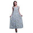 thumbnail image 1 of Bimba Robe Longue Décontractée pour Femme en Rayonne à Bretelles Spaghetti, Maxi d'Été, Robe Soleil - Moyen, 1 of 4