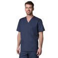 thumbnail image 1 of EON Men's COOLMAXÂ® V-Neck Mesh Panel Solid Scrub Top, 1 of 2