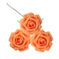 thumbnail image 1 of Xingzhi 50 Pieces Home Office Hotel Portable Realistic Artificial Flowers Indoor Outdoor Wedding Reusable Simulation Roses Orange, 1 of 5
