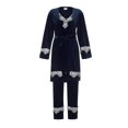 thumbnail image 4 of Peignoir en Molleton pour Femmes TIMIFIS, Peignoir Court en Peluche pour Femmes avec Capuchon, Doux et Chaud, Peignoir de Spa, Peignoir Doux et Duveteux, Peignoir de Spa, Pyjama d'Hiver Chaud, Robe de Nuit de Douche - Flash, 4 of 6