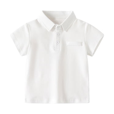 B91xZ Boys Tshirts Short Sleeve Crewneck T-Shirts Top Tee Cotton T-Shirt,White 2-3 Years