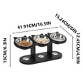 thumbnail image 3 of Support de Bol de Nourriture pour Chat Multicolore à Hauteur Réglable avec 3 Bols en Acier Inoxydable, Mangeoire Surélevée pour Chiens et Chats, Conception à Inclinaison de 15 Degrés, Station d'Alimentation en Bois, 3 of 6