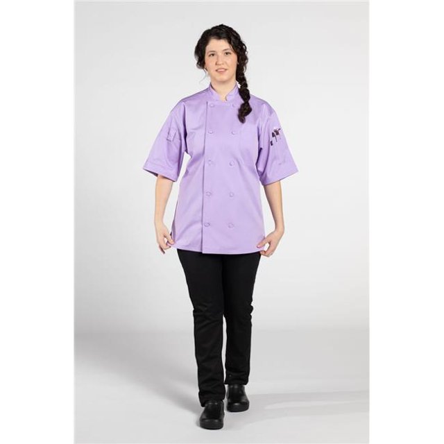 Uncommon Threads 0706-8606 Manteau de Chef Unisexe Pulse&44; Lilas - Taille 2XL