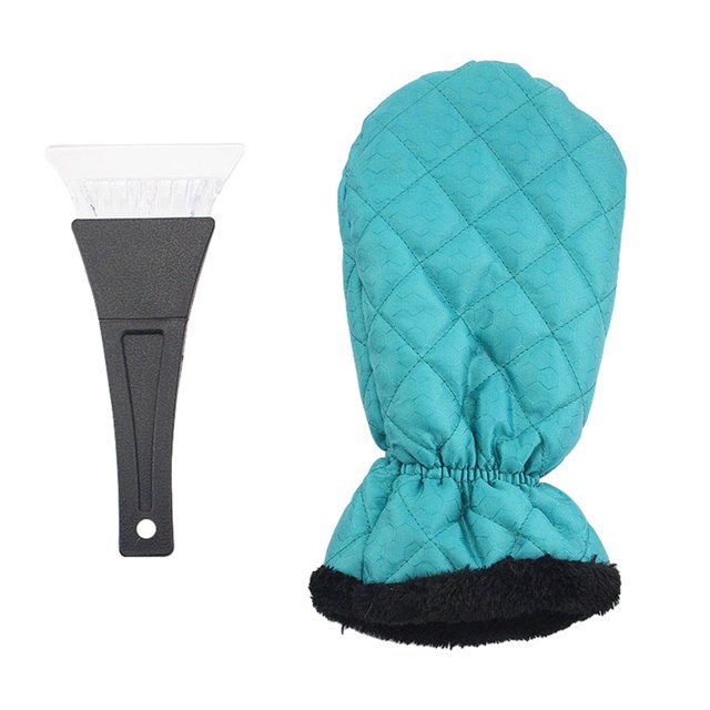 relayinert 2pcs Gloved Ice Scraper Safe On Windshields Durable ABS Ensures Longevity green 1Set