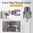 thumbnail image 3 of Integrated Internal & External Pipe Threading Tool, Pipe Thread Cutting Tool, Electric Drill Compatible PVC Pipe Threader Kit, Pipes Thread Maker Tooll for Cutting & Pipe (3/4" (DN20) Pipe), 3 of 10