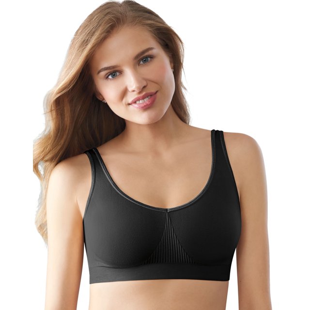 Bali Womens One Smooth All Around Smoothing Bralette, S, Black