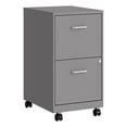 thumbnail image 1 of Lorell 16873 2-Drawer Mobile File Cabinet, 18-Inch Depth - Gray, 1 of 18