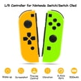 thumbnail image 4 of Switch Controller for Nintendo Switch, Switch Remote Control supports Dual Vibration/Motion Control/Screenshot/Wake-up (Orange and Green), 4 of 16