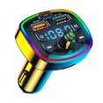 thumbnail image 3 of Car Bluetooth 5.0 FM Transmitter PD 18W Type-C Dual USB 4.2A Fast Charger LED Backlit Atmosphere Light MP3 Player Lossless Music, 3 of 4