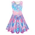 thumbnail image 1 of HAJGJP Robe d'Été pour Fille Robe d'Été Sans Manches pour Filles pour Usage Quotidien et Fêtes Violet Pâle, 8-9 Ans, 1 of 2