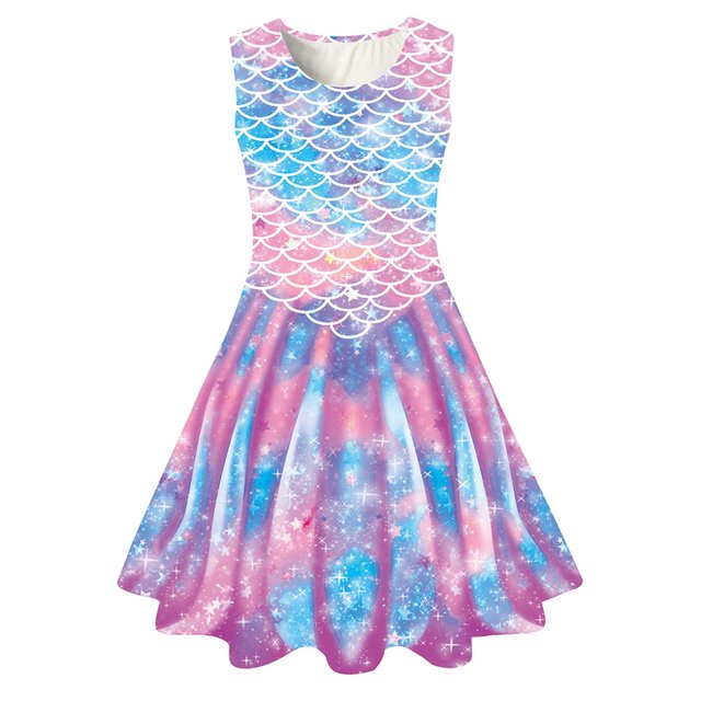 HAJGJP Robe d'Été pour Fille Robe d'Été Sans Manches pour Filles pour Usage Quotidien et Fêtes Violet Pâle, 8-9 Ans