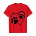 thumbnail image 1 of Plebaso T-Shirts pour Femmes à Imprimé Cœur, Col Rond, Coupe Ample, T-Shirts Décontractés à Manches Courtes, T-Shirts Graphiques pour Femmes, 1 of 4