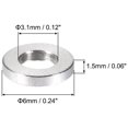thumbnail image 2 of Unique Bargains 10 Pcs Entretoise Ronde en Aluminium 3.1x6x1.5mm(IDxODxH) pour Pièces Multirotors FPV Quadcopter RC DIY, 2 of 3