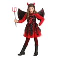 thumbnail image 2 of Sparkling Devil Girl's Costume Dress, 2 of 6