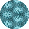 thumbnail image 1 of Ahgly Company Tapis d'Intérieur Ronds de Style Transitionnel Lavables à la Machine, Vert Sarcelle, 3 Pieds Rond, 1 of 7