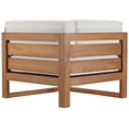 thumbnail image 4 of Modway Upland Chaise d'Angle de Patio en Bois de Teck, Naturel et Blanc, 4 of 5