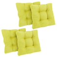 thumbnail image 1 of 19-inch Squared Microsuede Tufted Dining Chair Cushion (Set of Four), 1 of 2