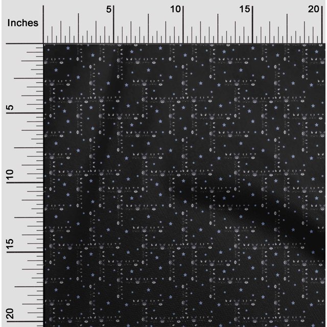 oneOone Cotton Poplin Fabric Star & Faces Animal Printed Craft Fabric BTY 56 Inch Wide