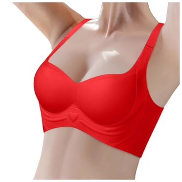 FhsagQ Soutien-Gorge Femme Soutiens-Gorge Teddy Soutien-Gorge Sans Armatures pour Femme avec Confort Lisse Sans Coutures Soutien-Gorge T-Shirt Sans Armatures Soutiens-Gorge Femme Noir Soutiens-Gorge pour Femme Ouvert à l'Entrejambe Rouge P