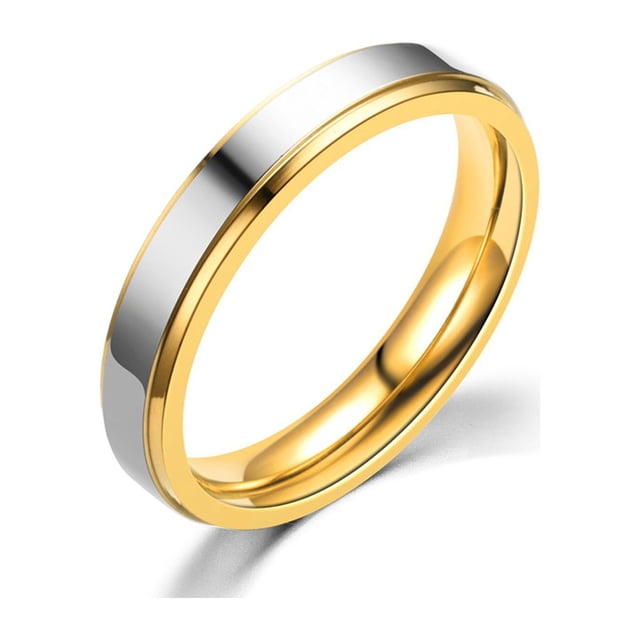 Dalazy Couple Ring Fingers Pendent Fashion Jewelry Rustproof Exquisite Rustproof No Burrs Smooth Engagement Sweet Gift Type 6 4MM