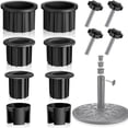 thumbnail image 1 of 12pcs Patio Umbrella Base Parasol Stand Replacement Parts Umbrella Base Hole Ring Cover & M8 Screws, 1 of 6