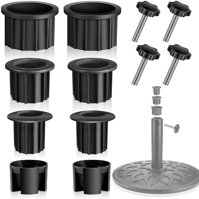12pcs Patio Umbrella Base Parasol Stand Replacement Parts Umbrella Base Hole Ring Cover & M8 Screws