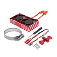 thumbnail image 3 of HILABEE RC Car Motor Heat Dissipation Fan Kit 22000RPM Adjustable Professional Sturdy Repair Parts Easily Install Double Cooling Fans Red, 3 of 9