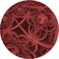 thumbnail image 1 of Ahgly Company Machine Washable Indoor Round Transitional Maroon Red Area Rugs, 6' Round, 1 of 7