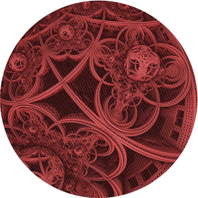Ahgly Company Machine Washable Indoor Round Transitional Maroon Red Area Rugs, 6' Round