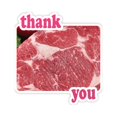 thumbnail image 1 of Red Steak Raw Meat Food Texture Thank You Stickers Quote Grateful, 1 of 3
