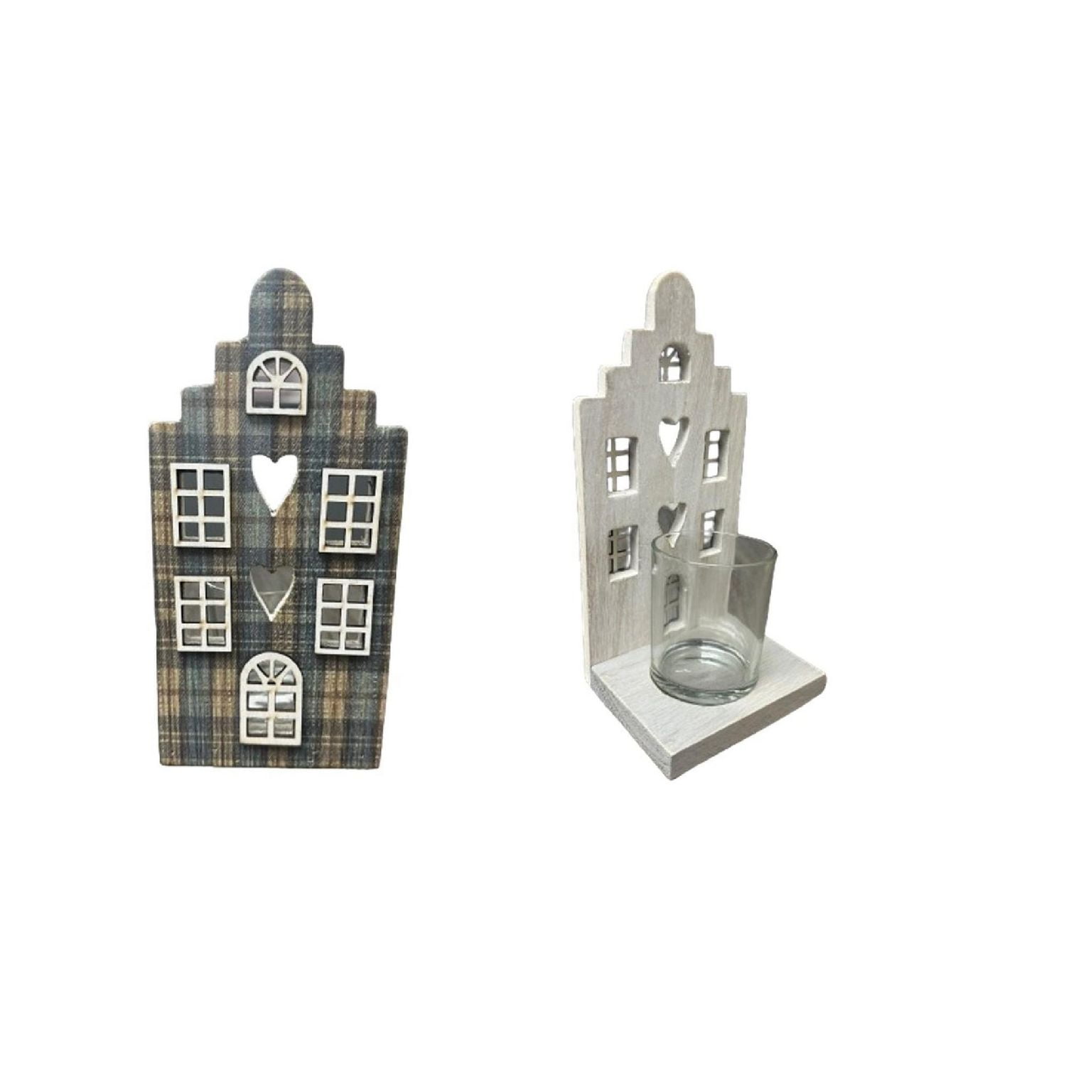 Bougeoir Maison En Bois À Carreaux
