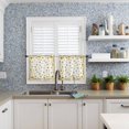 thumbnail image 3 of Yellow Bee Sunflower Summer 3-Piece Kitchen Curtain Set, Rod Pocket Kitchen Curtain Valance and Tiers Set, Washable Drape Window Treatment Set, Seasonal Spring, 3 of 5