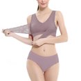 thumbnail image 1 of XZNGL Womens Non Steel Ring Adjustable Gathered Buckle Lace Bra Set, 1 of 6