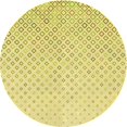 thumbnail image 1 of Ahgly Company Machine Washable Indoor Round Transitional Sun Yellow Area Rugs, 3' Round, 1 of 7