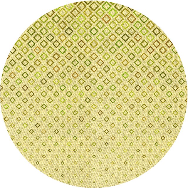 Ahgly Tapis Rond Lavable en Machine Intérieur Transitionnel Jaune Soleil, 4 Pieds Rond