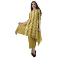 thumbnail image 1 of Moomaya Kurti Asymétrique avec Ensemble Pantalon Femmes Chanderi Imprimé Tenue de Fête Vêtements, 1 of 6