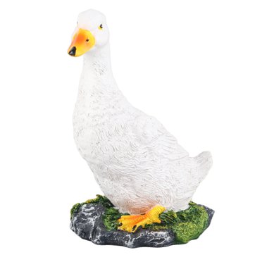 Outdoor Simulation White Duck Statue Landscape Sculpture Courtyard Garden Decoration