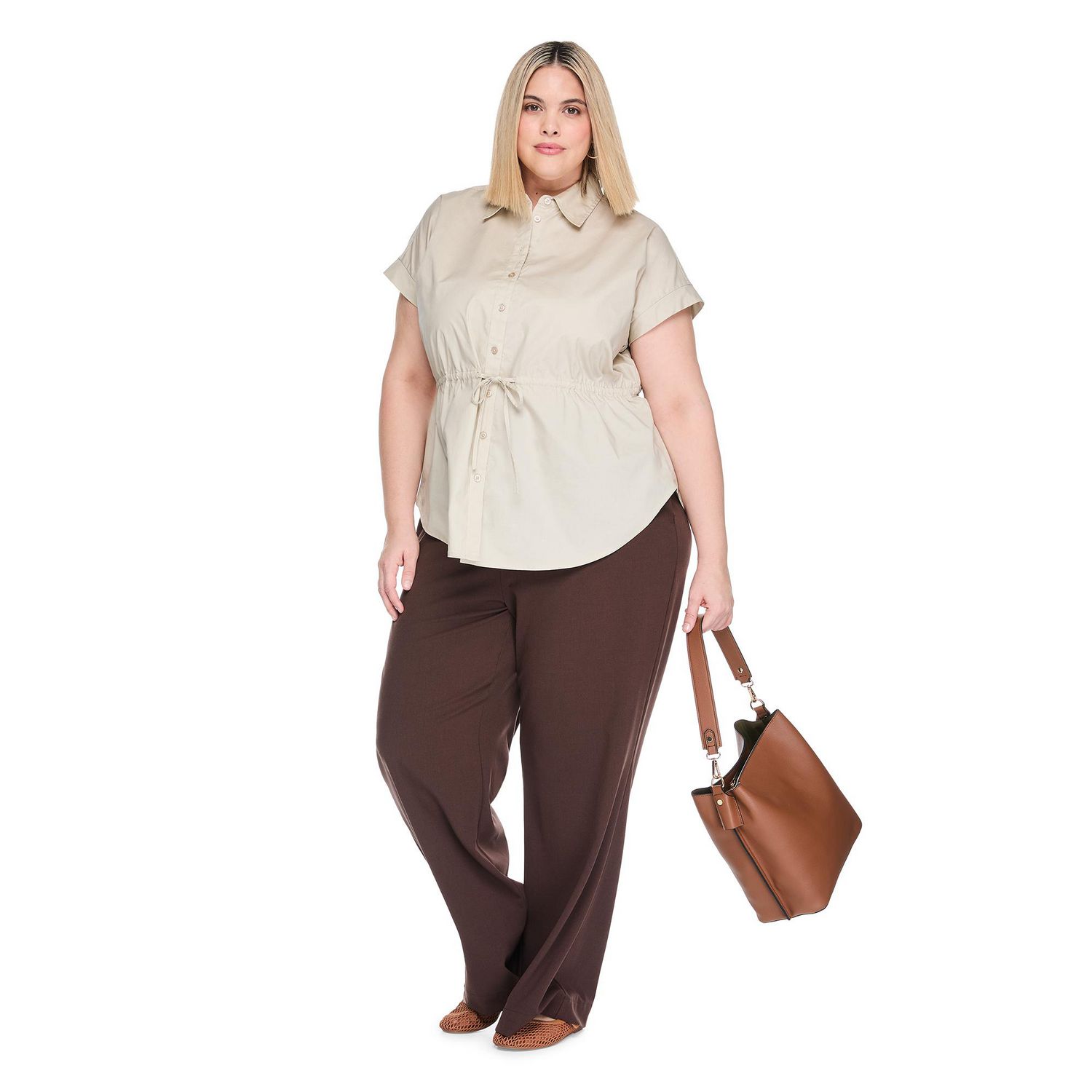 Lane Bryant Women's Plus Cinched Waist Shirt