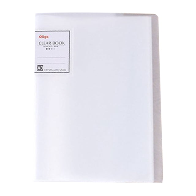 SSZMDLB under $5 A3 Folder, Clear Folder, A3 Size 30 Page Document Storage Notebook, Thick Transparent Sheet Protectors for Artwork Test Paper, Presentation Portfolio for School Office