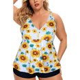 thumbnail image 2 of HAWEE Womens Plus Size Tankini Swimsuits with Shorts Two Piece Bathing Suit Floral Printed Swimwear, 2 of 4