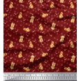 thumbnail image 1 of Soimoi Poly Georgette Fabric Paw,Bone & Puppy Dog Decor Fabric Printed Yard 52 Inch Wide, 1 of 3
